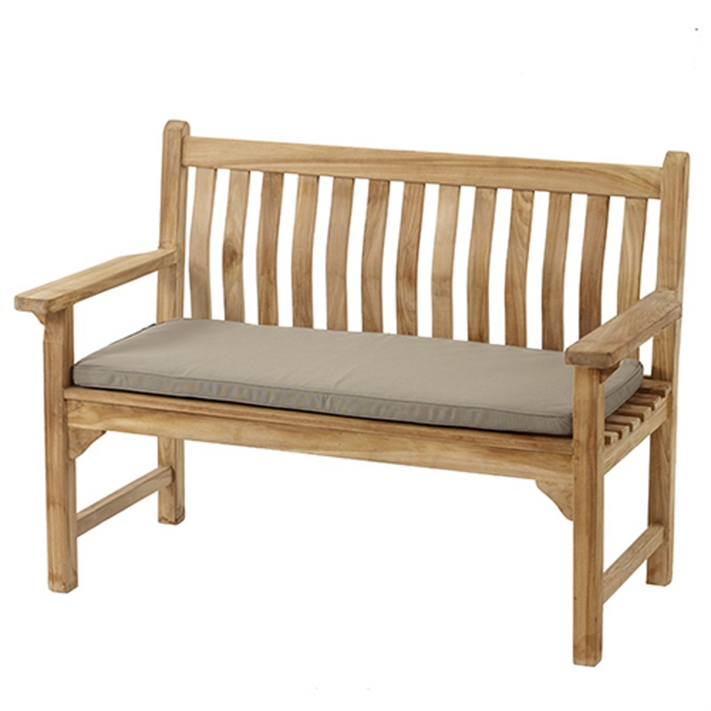 Bench Cushion 2 Seat Taupe | Waterperry Gardens - Oxfordshire Garden